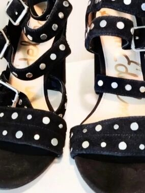 Sam Edelman Womens 6 York Studded Suede Gladiator...